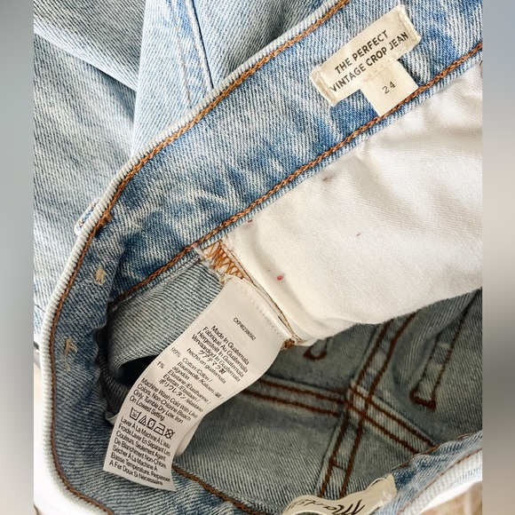 Madewell The Perfect Vintage Crop Jean in Sudbury Wash Women’s 24 - Picture 10 of 11